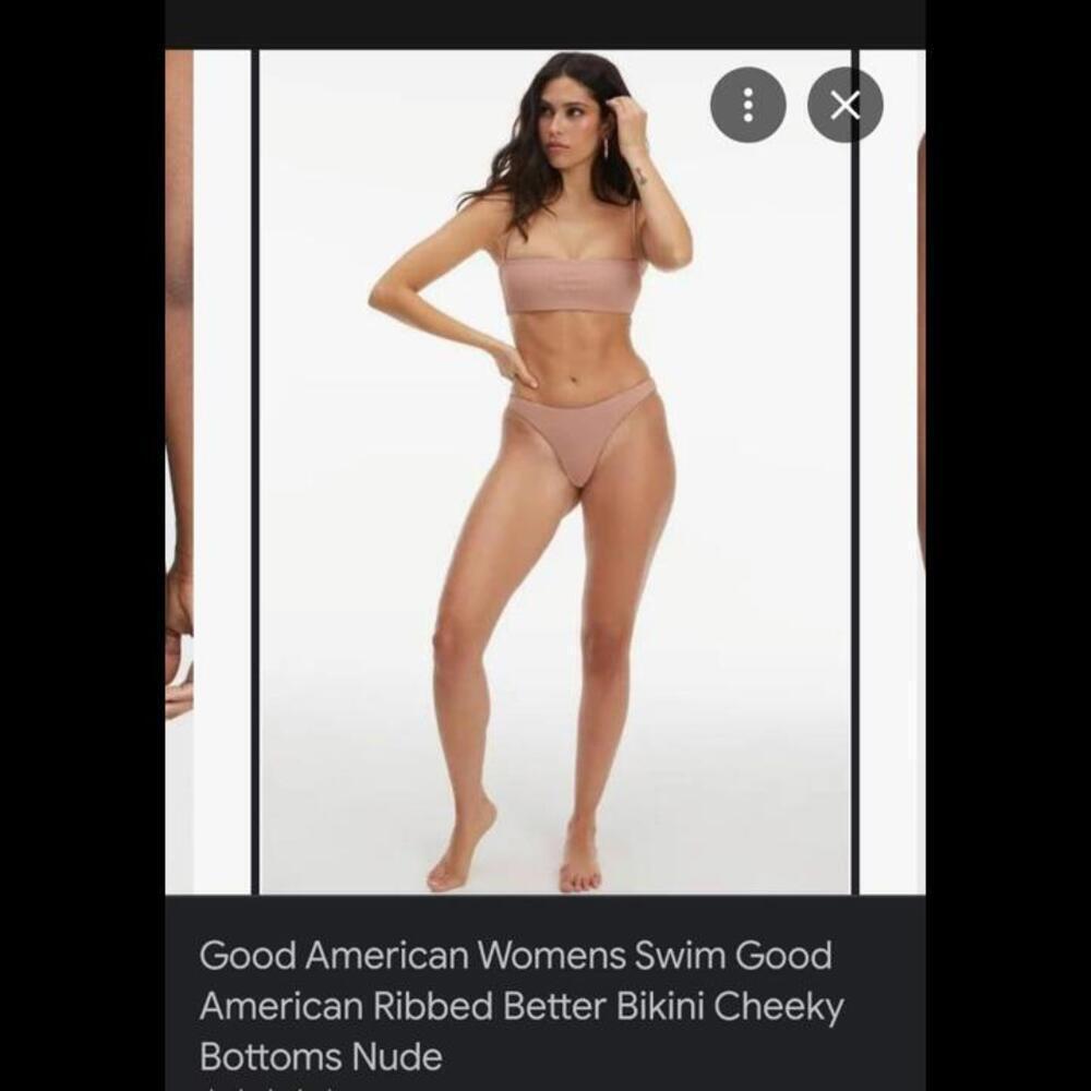 New good american ribbed cheeky bikini bottoms
